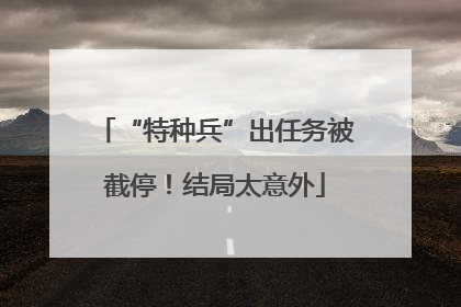 “特种兵”出任务被截停！结局太意外