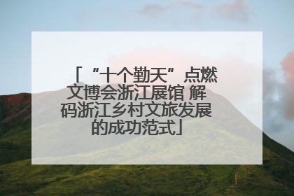 “十个勤天”点燃文博会浙江展馆 解码浙江乡村文旅发展的成功范式