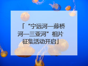 “宁远河—藤桥河—三亚河”相片征集活动开启