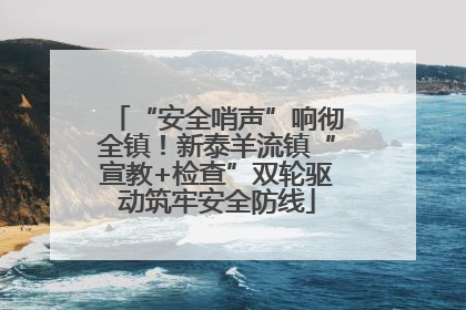 “安全哨声”响彻全镇！新泰羊流镇“宣教+检查”双轮驱动筑牢安全防线