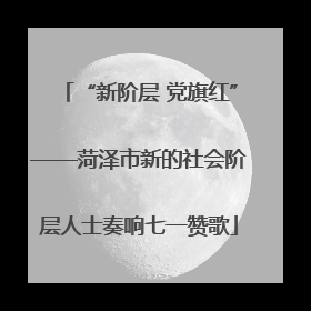 “新阶层 党旗红”——菏泽市新的社会阶层人士奏响七一赞歌