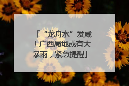 “龙舟水”发威！广西局地或有大暴雨，紧急提醒