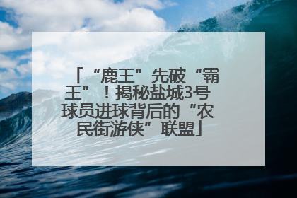 “鹿王”先破“霸王”！揭秘盐城3号球员进球背后的“农民街游侠”联盟