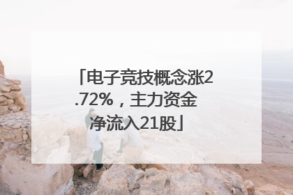 电子竞技概念涨2.72%，主力资金净流入21股