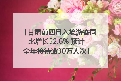 甘肃前四月入境游客同比增长52.6% 预计全年接待逾30万人次