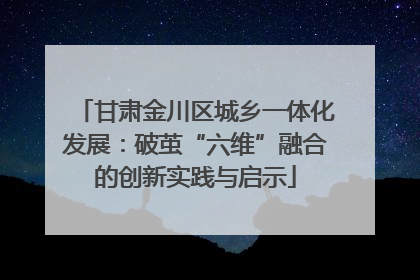 甘肃金川区城乡一体化发展：破茧“六维”融合的创新实践与启示