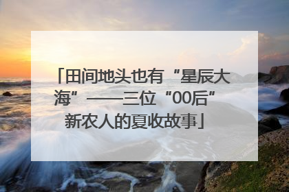 田间地头也有“星辰大海”——三位“00后”新农人的夏收故事