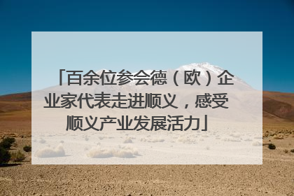 百余位参会德（欧）企业家代表走进顺义，感受顺义产业发展活力
