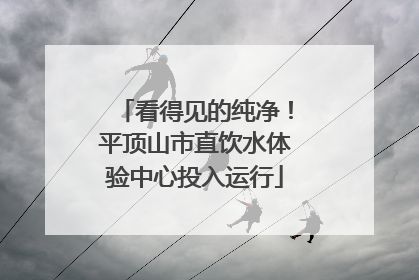 看得见的纯净！平顶山市直饮水体验中心投入运行
