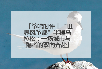 筝鸣时评丨“世界风筝都”半程马拉松：一场城市与跑者的双向奔赴