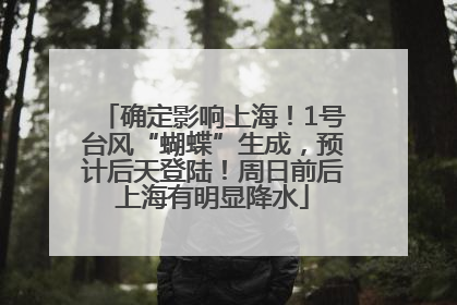 确定影响上海！1号台风“蝴蝶”生成，预计后天登陆！周日前后上海有明显降水