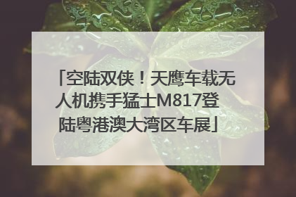 空陆双侠！天鹰车载无人机携手猛士M817登陆粤港澳大湾区车展