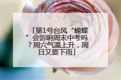 第1号台风“蝴蝶”会影响周末中考吗？周六气温上升，周日又要下雨