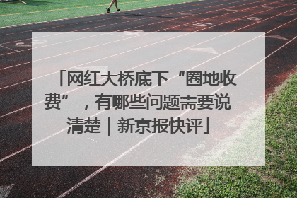 网红大桥底下“圈地收费”，有哪些问题需要说清楚｜新京报快评