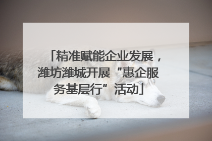 精准赋能企业发展，潍坊潍城开展“惠企服务基层行”活动
