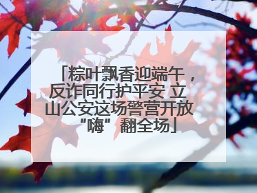 粽叶飘香迎端午，反诈同行护平安 立山公安这场警营开放“嗨”翻全场