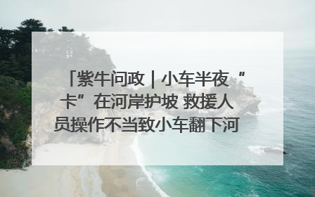 紫牛问政｜小车半夜“卡”在河岸护坡 救援人员操作不当致小车翻下河，然后直接走人了