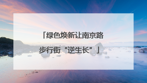 绿色焕新让南京路步行街“逆生长”