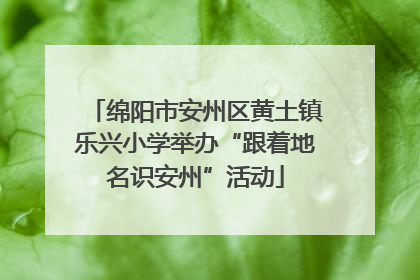 绵阳市安州区黄土镇乐兴小学举办“跟着地名识安州”活动