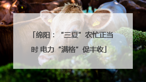 绵阳：“三夏”农忙正当时 电力“满格”促丰收