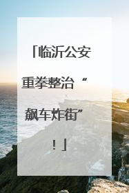 临沂公安重拳整治“飙车炸街”！