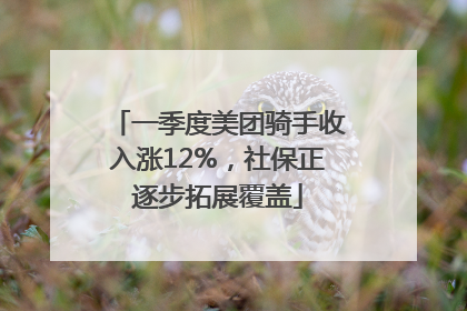 一季度美团骑手收入涨12%，社保正逐步拓展覆盖