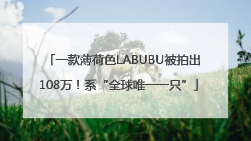 一款薄荷色LABUBU被拍出108万！系“全球唯一一只”