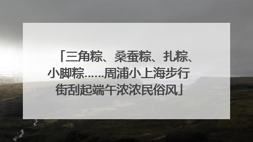 三角粽、桑蚕粽、扎粽、小脚粽……周浦小上海步行街刮起端午浓浓民俗风