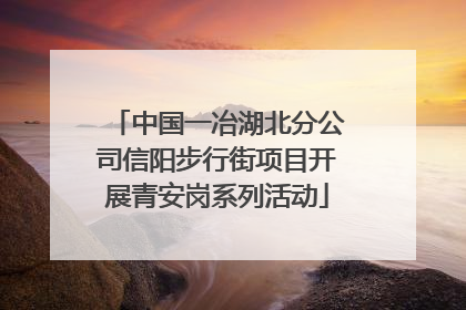 中国一冶湖北分公司信阳步行街项目开展青安岗系列活动
