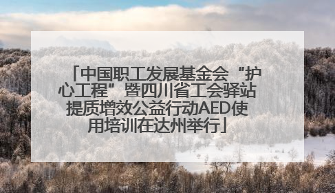 中国职工发展基金会“护心工程”暨四川省工会驿站提质增效公益行动AED使用培训在达州举行