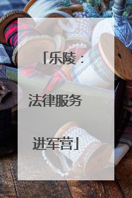 乐陵：法律服务进军营