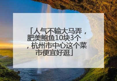 人气不输大马弄，肥美鲍鱼10块3个，杭州市中心这个菜市便宜好逛
