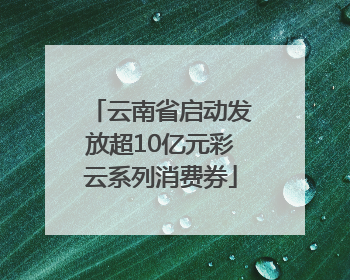 云南省启动发放超10亿元彩云系列消费券