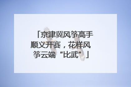 京津冀风筝高手顺义开赛，花样风筝云端“比武”