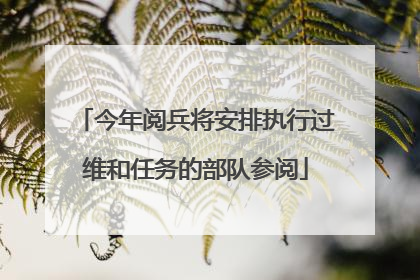 今年阅兵将安排执行过维和任务的部队参阅