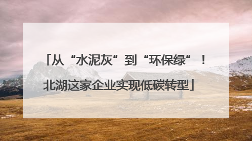 从“水泥灰”到“环保绿”！北湖这家企业实现低碳转型
