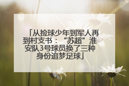 从捡球少年到军人再到村支书：“苏超”淮安队3号球员换了三种身份追梦足球