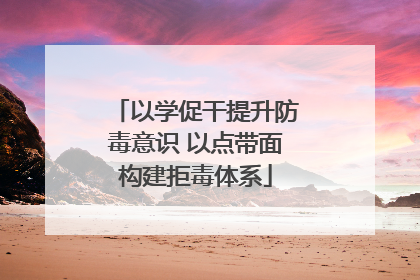 以学促干提升防毒意识 以点带面构建拒毒体系