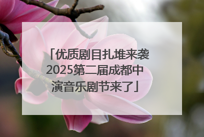 优质剧目扎堆来袭 2025第二届成都中演音乐剧节来了