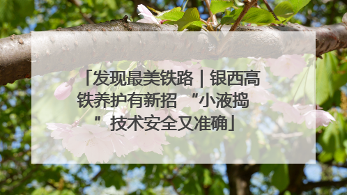 发现最美铁路｜银西高铁养护有新招 “小液捣”技术安全又准确