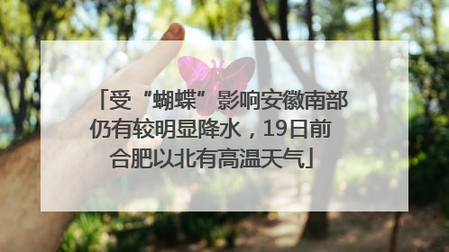 受“蝴蝶”影响安徽南部仍有较明显降水，19日前合肥以北有高温天气