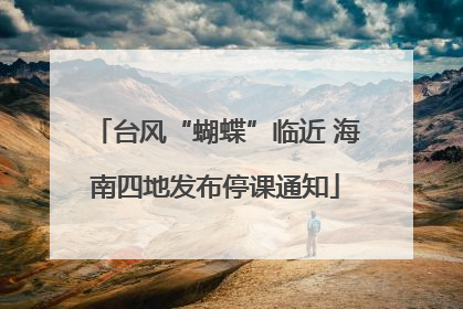 台风“蝴蝶”临近 海南四地发布停课通知