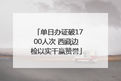 单日办证破1700人次 西藏边检以实干赢赞誉