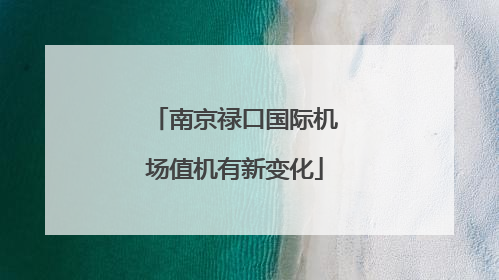 南京禄口国际机场值机有新变化