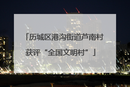 历城区港沟街道芦南村获评“全国文明村”