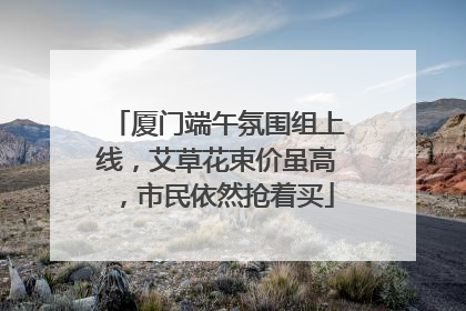 厦门端午氛围组上线，艾草花束价虽高，市民依然抢着买