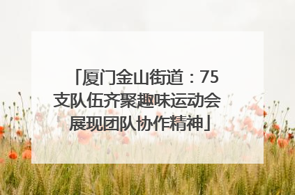 厦门金山街道：75支队伍齐聚趣味运动会 展现团队协作精神