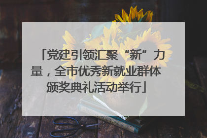 党建引领汇聚“新”力量，全市优秀新就业群体颁奖典礼活动举行
