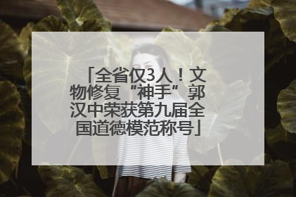 全省仅3人！文物修复“神手”郭汉中荣获第九届全国道德模范称号