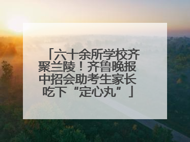 六十余所学校齐聚兰陵！齐鲁晚报中招会助考生家长吃下“定心丸”